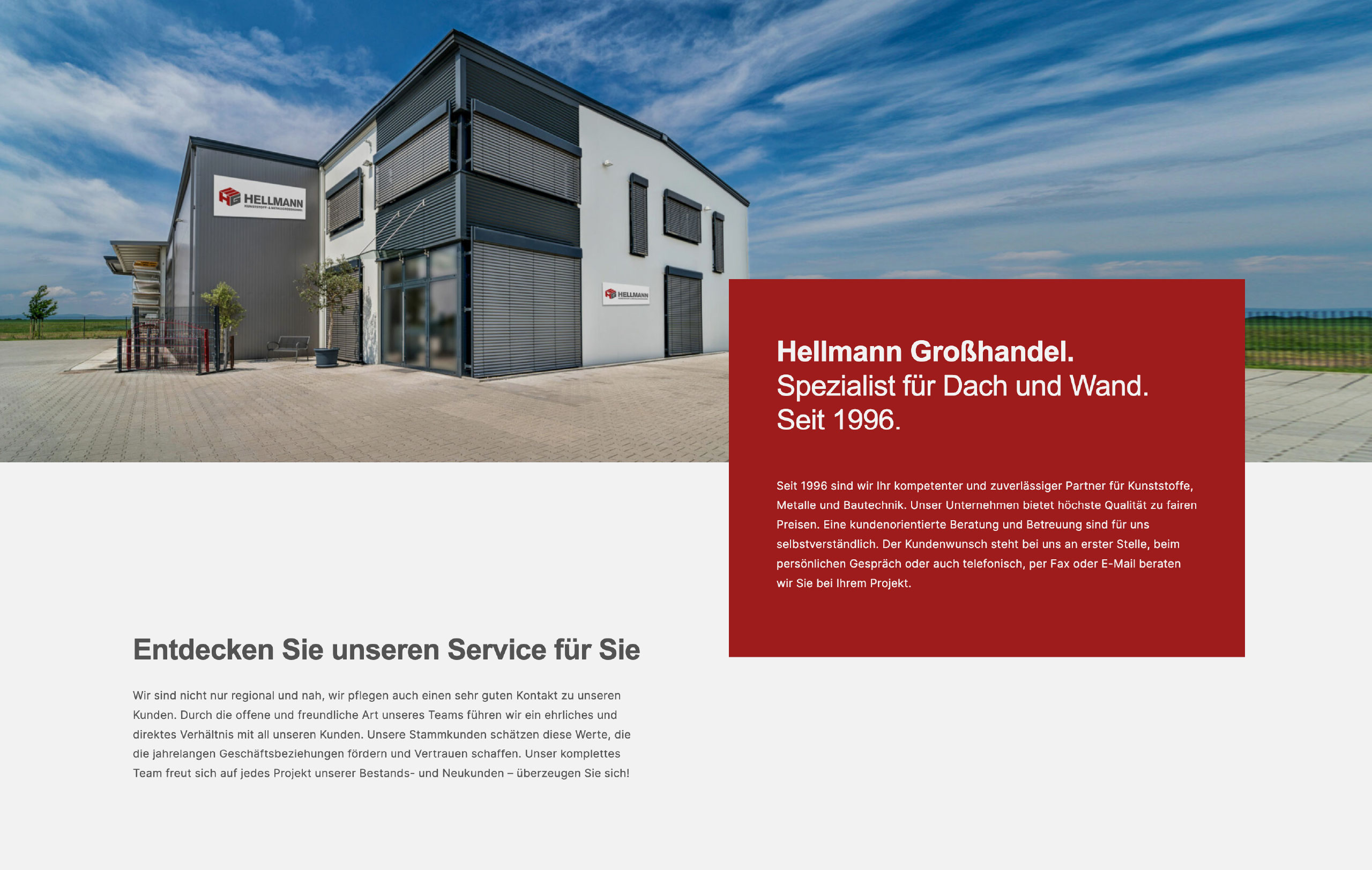 HELLMANN Kunststoff- und Metallgrosshandel GmbH Website