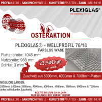 Plexiglas® Aktion, preiswerte Wellplatten Sinuswelle