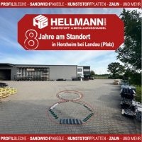 Kunststoffe, Stegplatten, Wellplatten, Standort Herxheim, Profilbleche, Zaunanlagen
